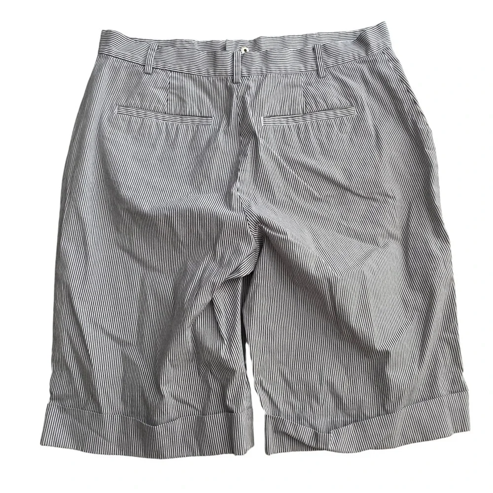 Lauren Active Ralph Lauren Womens‎ Blue White Striped Seersucker Shorts Size 12